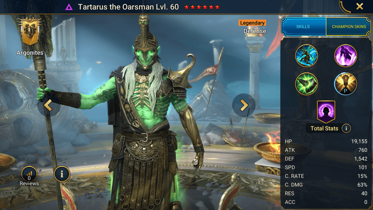 Tartarus the Oarsman splash artwork