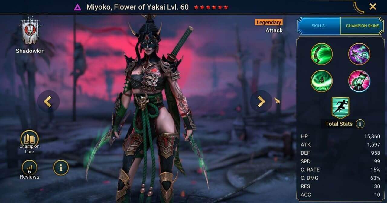 Miyoko, Flower of Yakai splash artwork